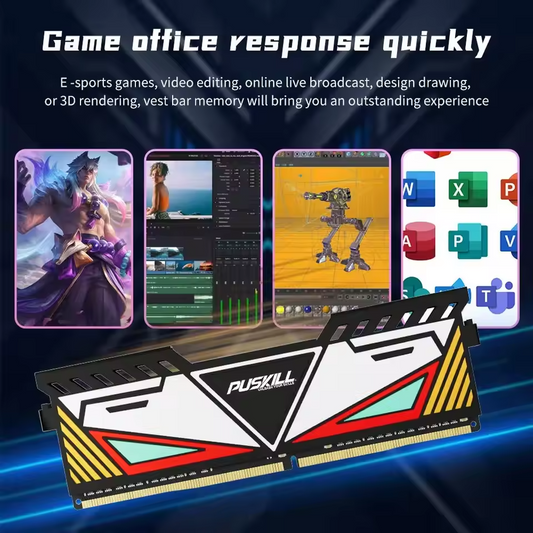 PUSKILL DDR4 RAM 16GB 3200MHz Desktop PC Memory