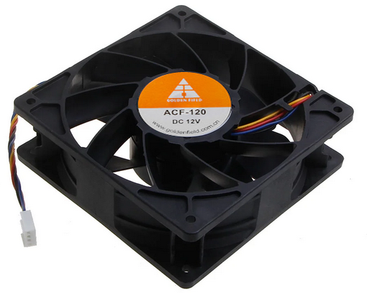 120x120x38m DC Brushless 12V Fan  1238 6000RPM Dual Ball Bearing (Used)