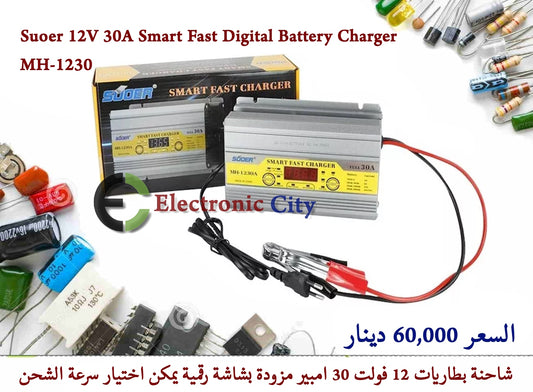 Suoer 12V 30A Smart Fast Digital Battery Charger MH-1230