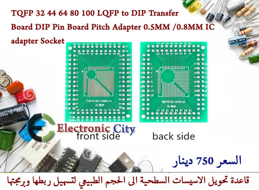 TQFP 32 44 64 80 100 LQFP to DIP Transfer Board DIP Pin Board Pitch Adapter 0.5MM -0.8MM IC adapter Socket #Q10 0110666
