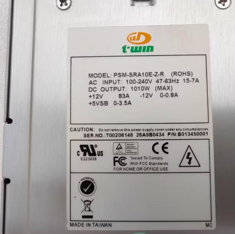 Twin PSM-SRA10E-Z-R 12V 83A 1010W used Power module