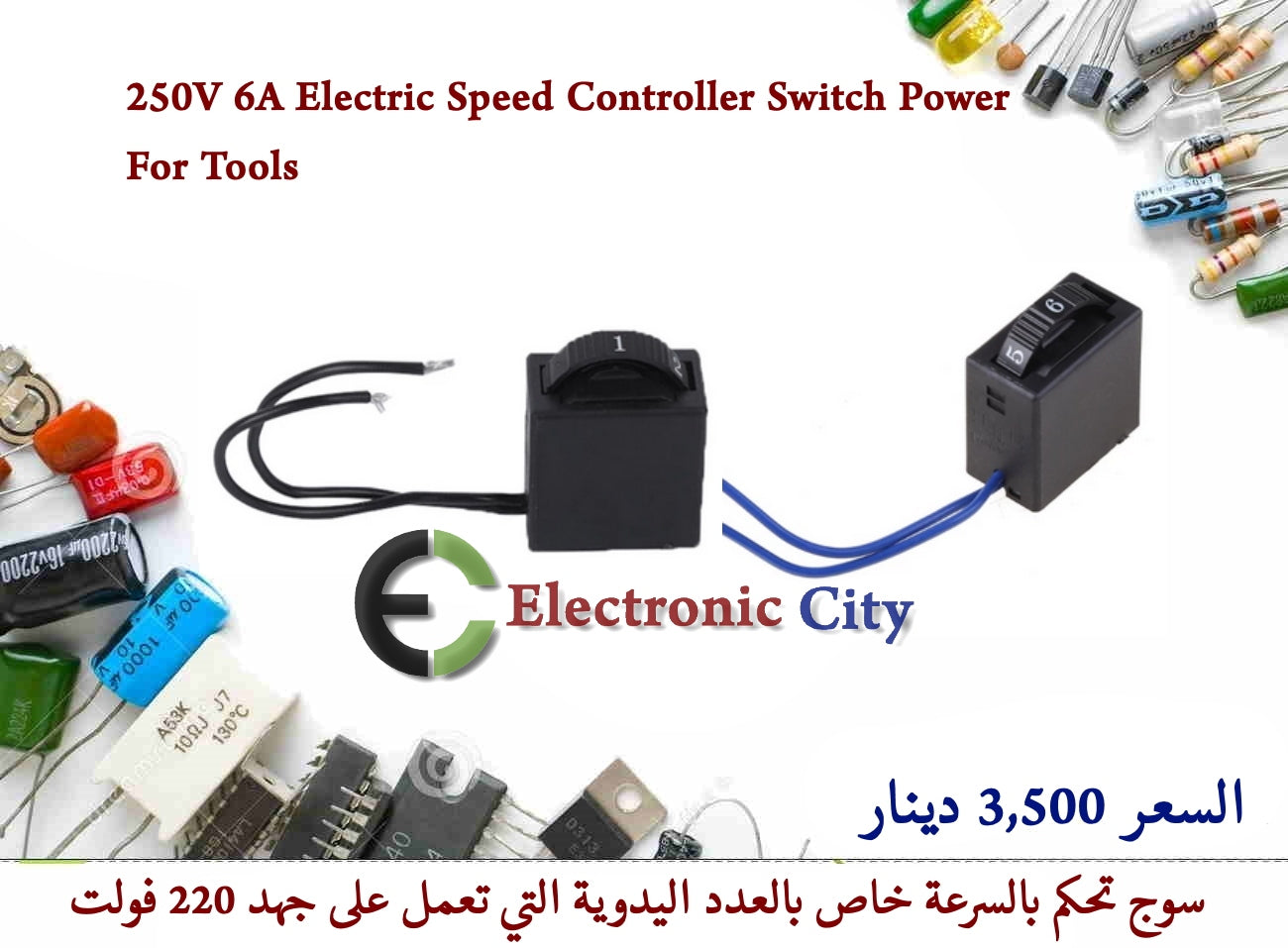 250V 6A Electric Speed Controller Switch Power For Tools
