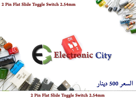 2 Pin Flat Slide Toggle Switch 2.54mm