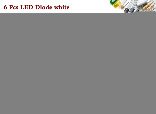 6 Pcs LED Diode white 3mm