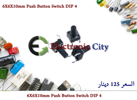 6X6X10mm Push Button Switch DIP 4