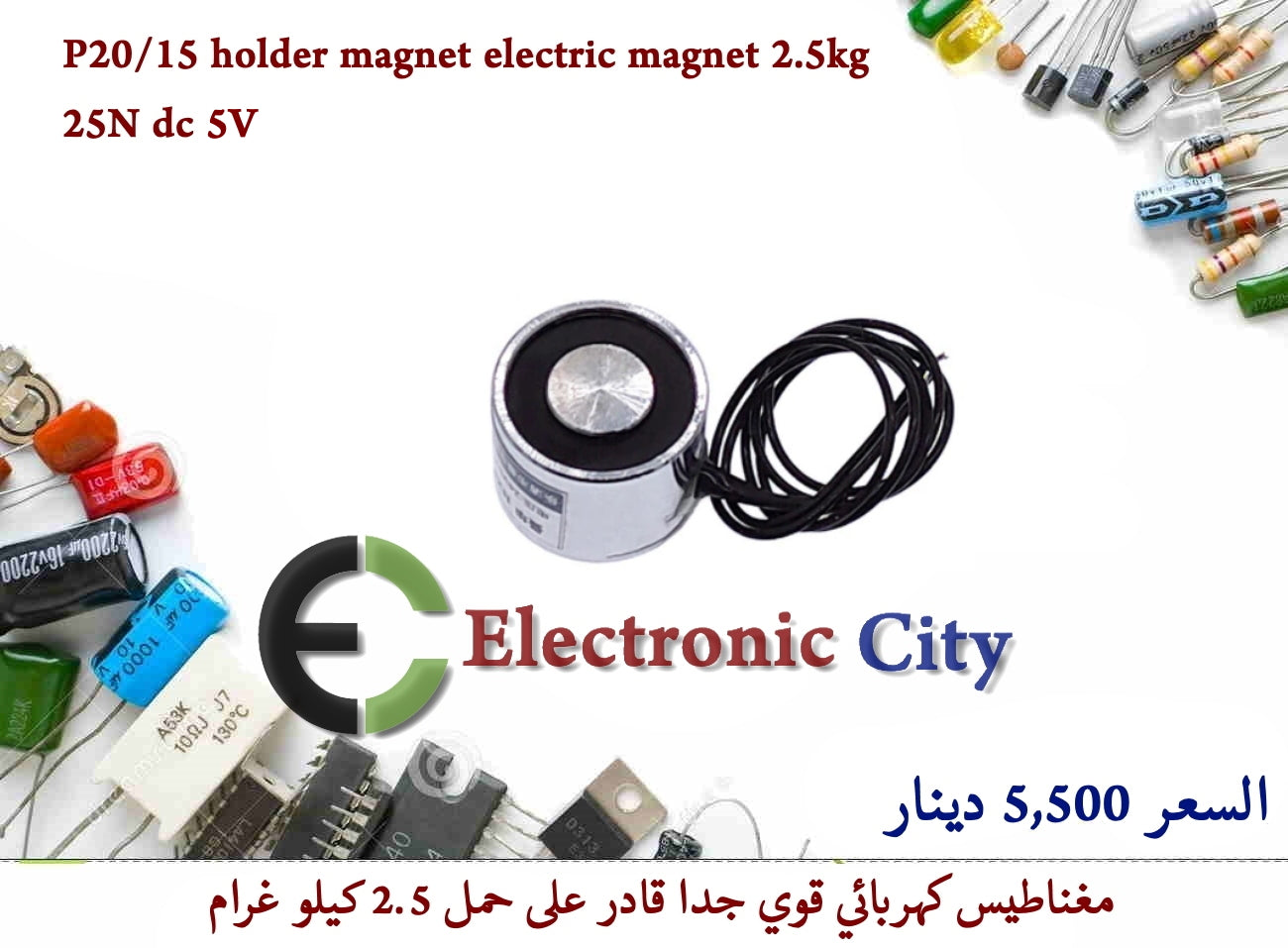 P20-15 holder magnet electric magnet 2.5kg lift 25N dc 5v