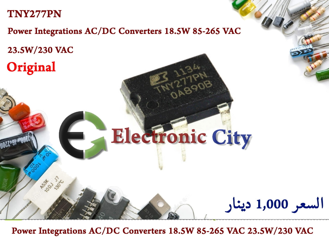 TNY277PN Power Integrations AC-DC Converters 18.5W 85-265 VAC 23.5W-230 VAC