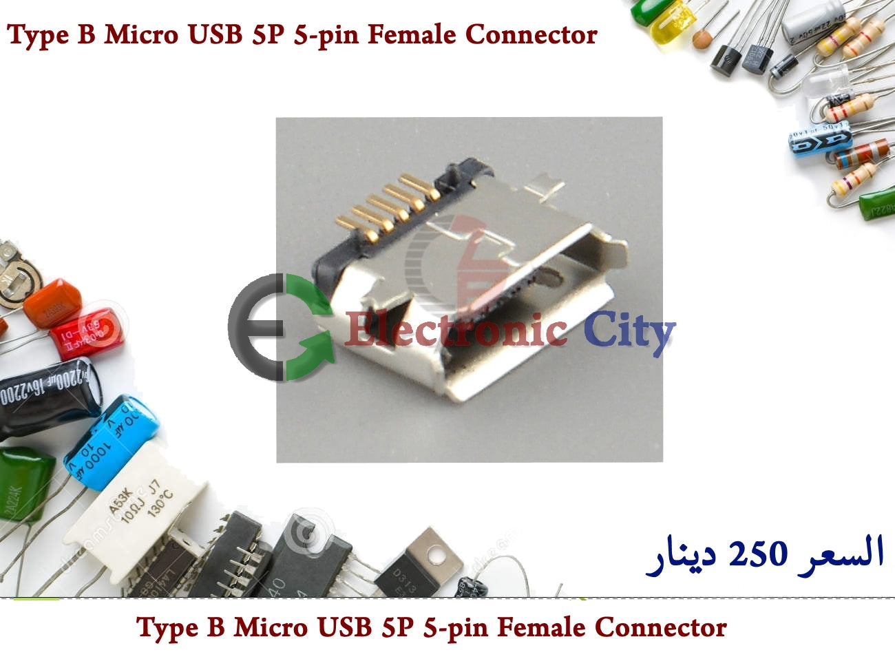 Type B Micro USB 5P 5-pin Female Connector